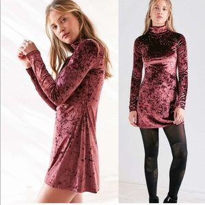KIMCHI Crushed Velvet mini cocktail dress